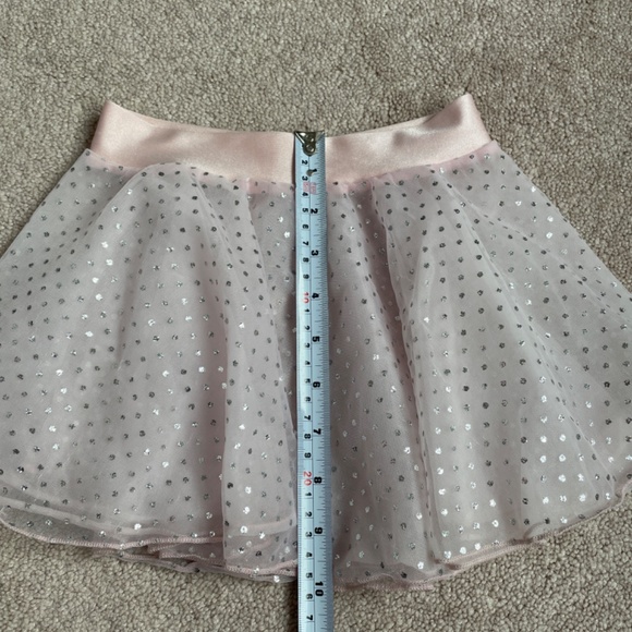 Dance leotard pink sheer sparkly skirt kids size 6 - Picture 11 of 12